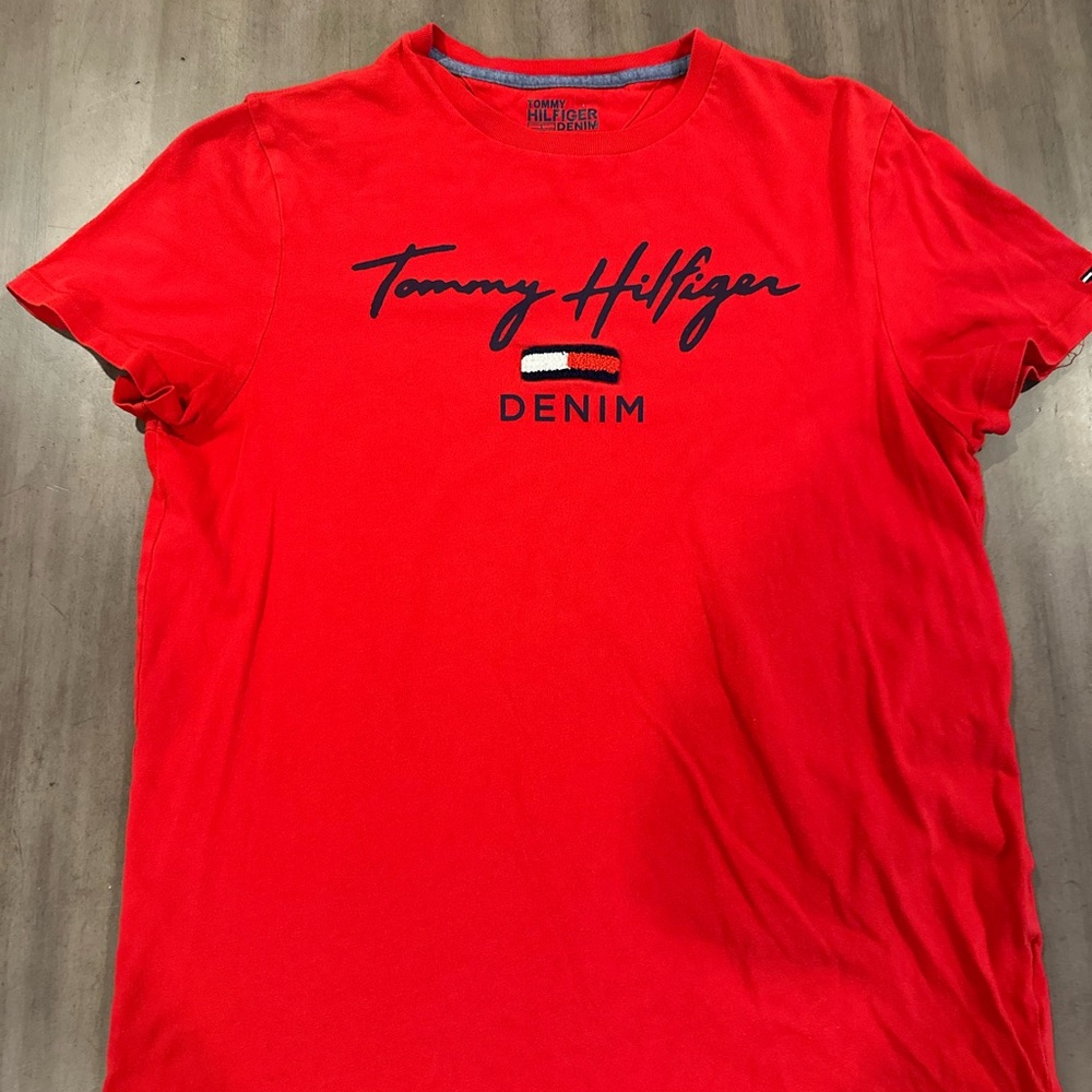 Tommy Hilfiger Bright Red Short Sleeve Tee